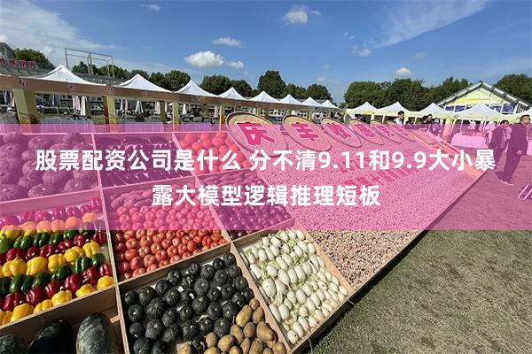 股票配资公司是什么 分不清9.11和9.9大小暴露大模型逻辑推理短板